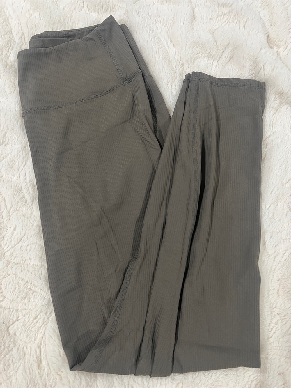 Z Supply Girls' Ribbed Charcoal Gray Leggings ribbed texture